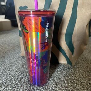 Starbucks Multicolor Iridescent Tumbler with Straw